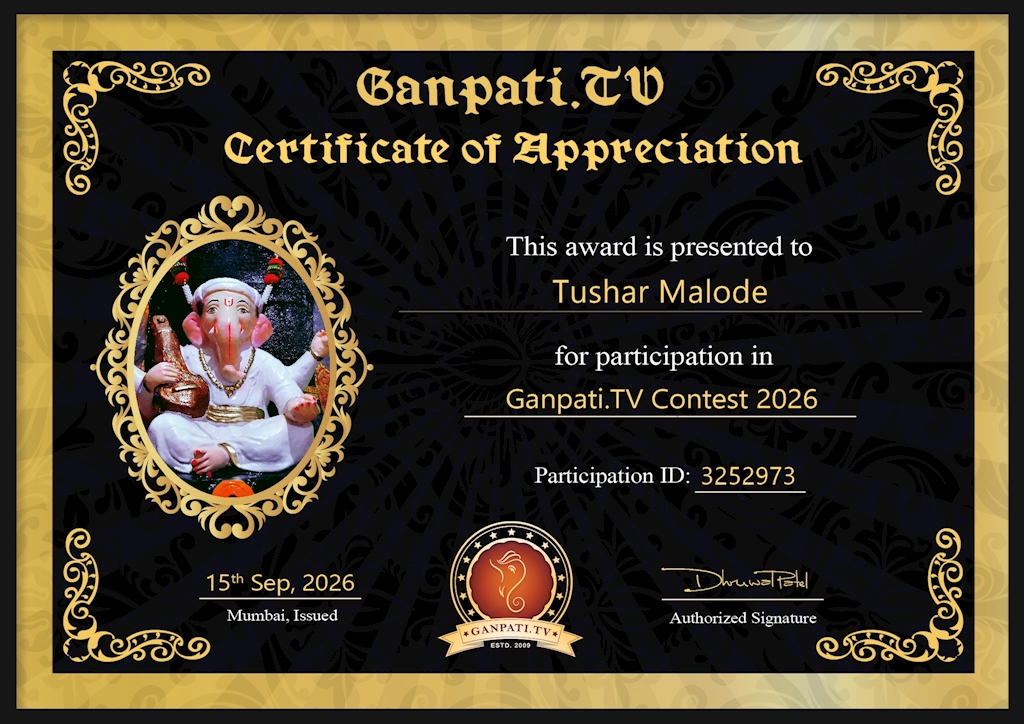 Tushar Malode Ganpati 2026