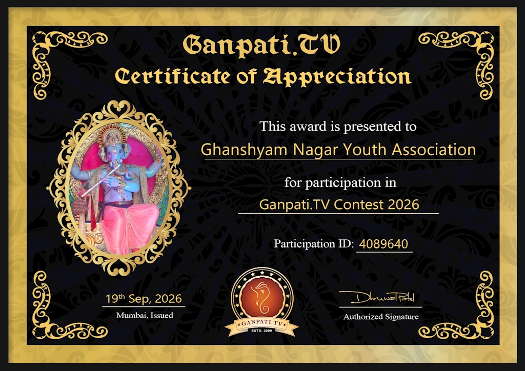 Ghanshyam Nagar Youth Association Ganpati 2026