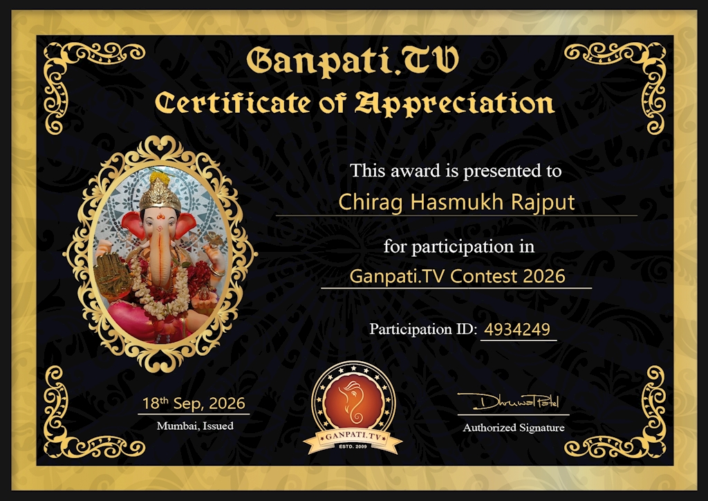 Chirag Rajput Ganpati 2026