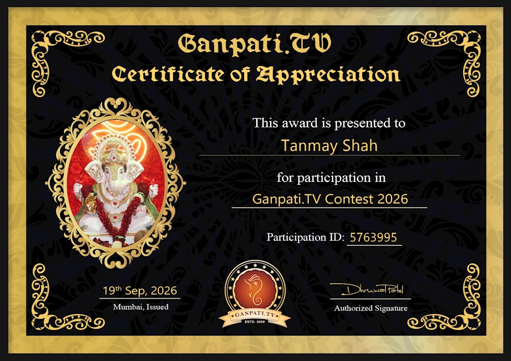 Tanmay Shah Ganpati 2026