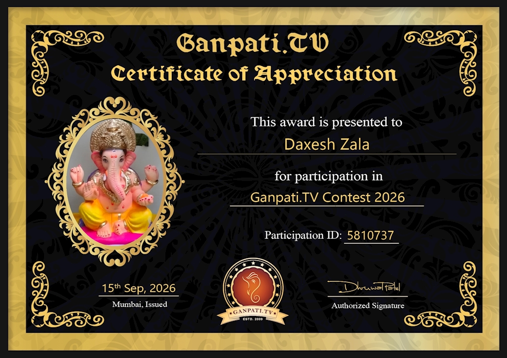 Daxesh Zala Ganpati 2026