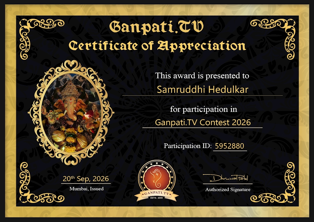 Samruddhi Hedulkar Ganpati 2026