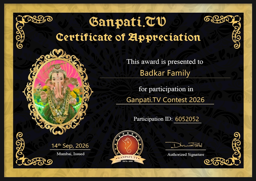 Sachin Badkar Ganpati 2026