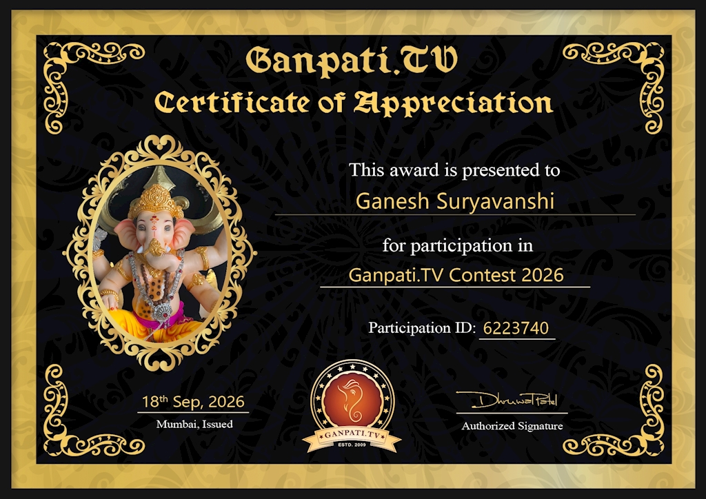 Ganesh Suryavanshi Ganpati 2026