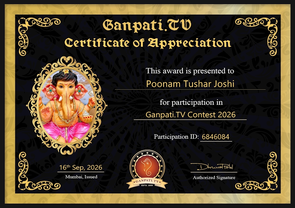 Poonam Joshi Ganpati 2026