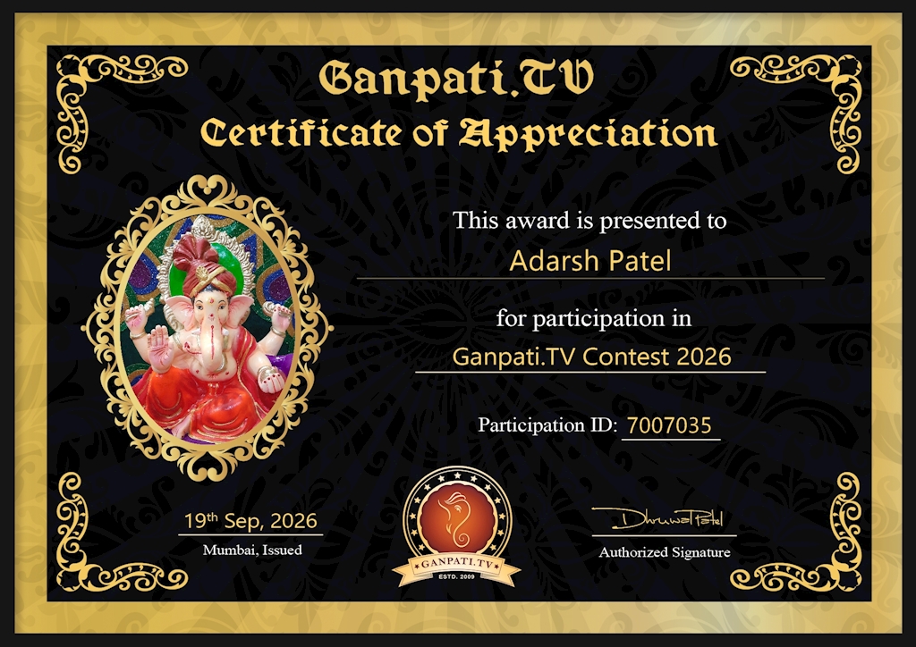Adarsh Patel Ganpati 2026