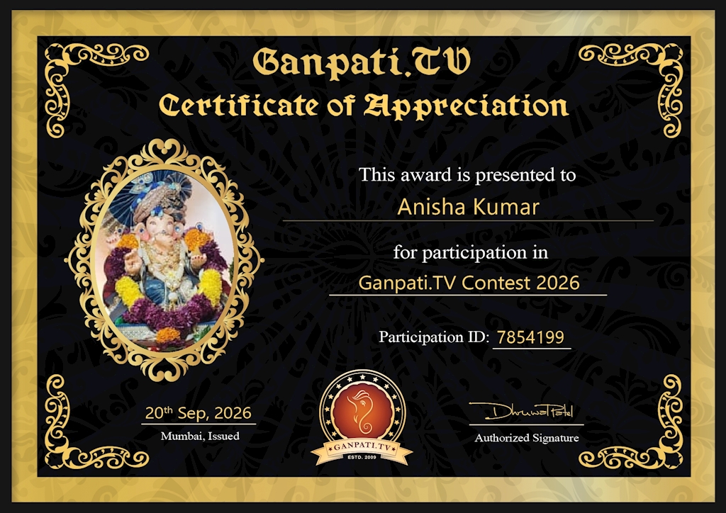 Anisha Kumar Ganpati 2026