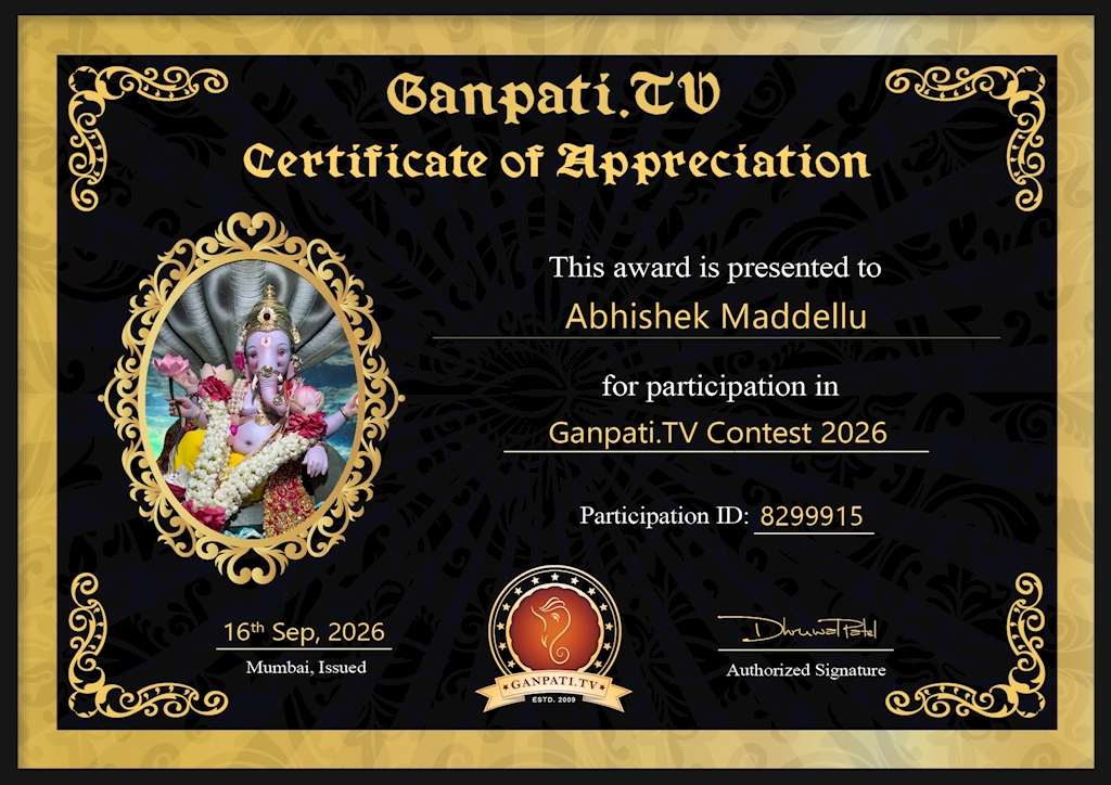 Abhishek Maddellu Ganpati 2026