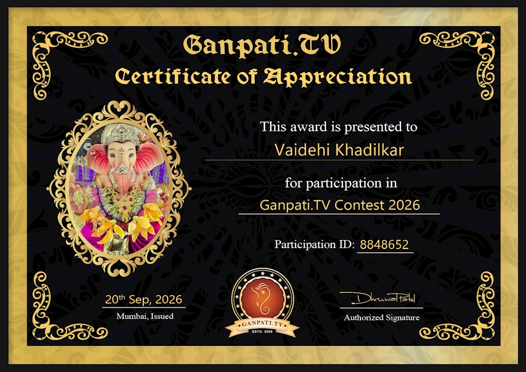 Vaidehi Khadilkar Ganpati 2026