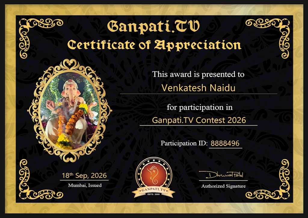 Venkatesh Naidu Ganpati 2026