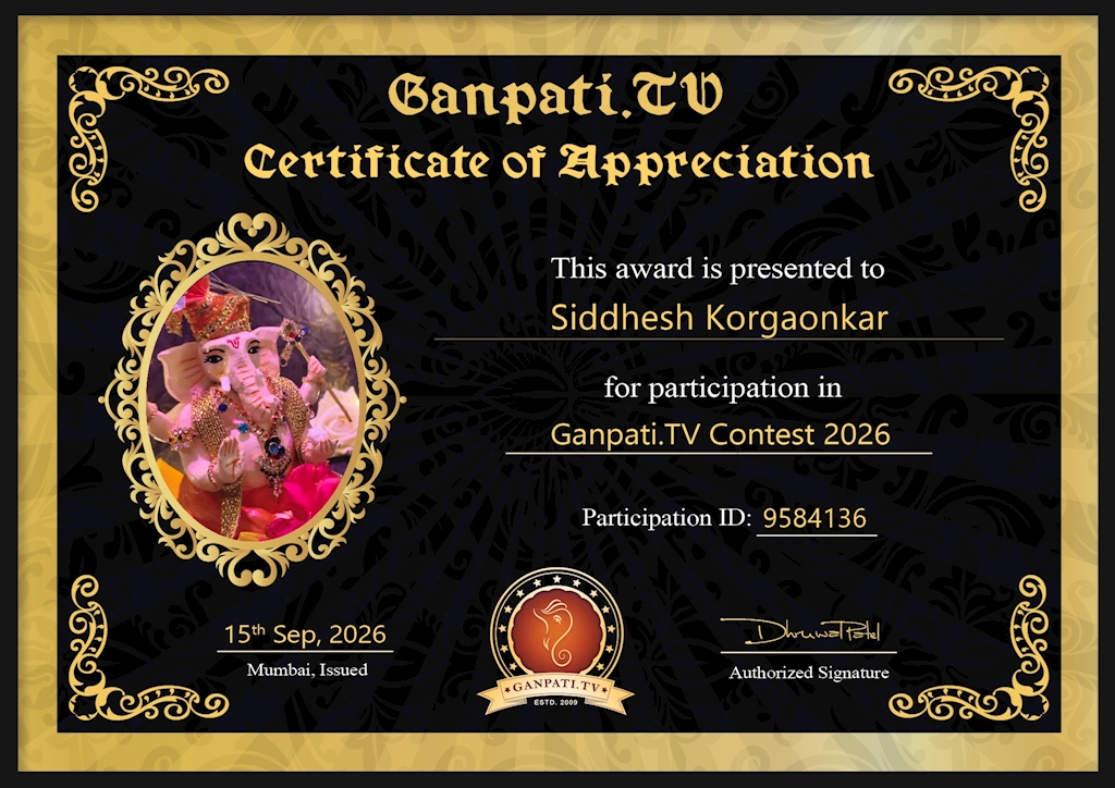Siddhesh Korgaonkar Ganpati 2026
